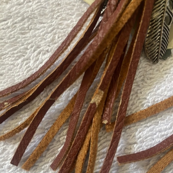 Poetic Spirit -Jewelry making accessory. Silver, Turquoise stone & brown leather - Picture 12 of 16